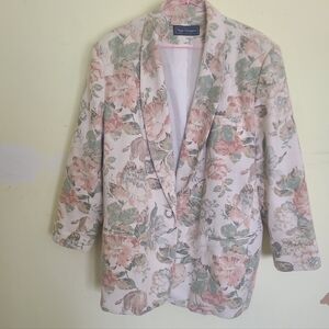 Chic Floral Blazer by Mary McFadden